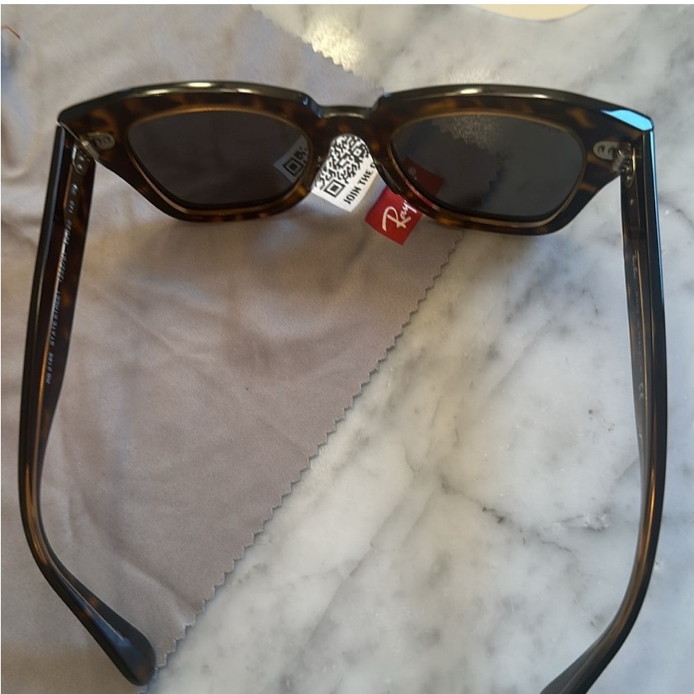 New~Ray-ban State Street Gradient Brown Tortoise RB2186 Standard Size Beautiful! - Picture 7 of 15